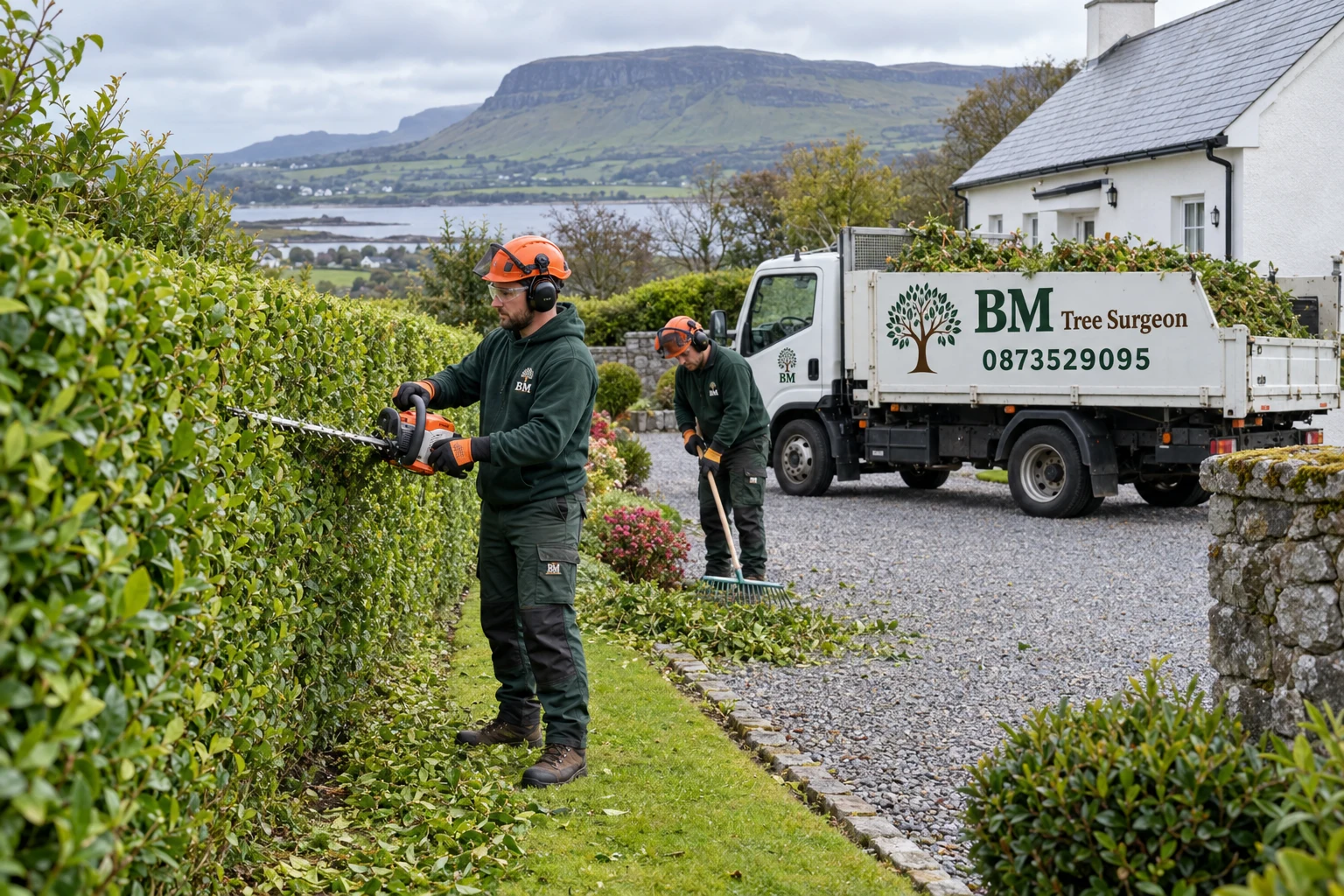 BM Tree Surgeon hedge care in Westport, Co. Mayo